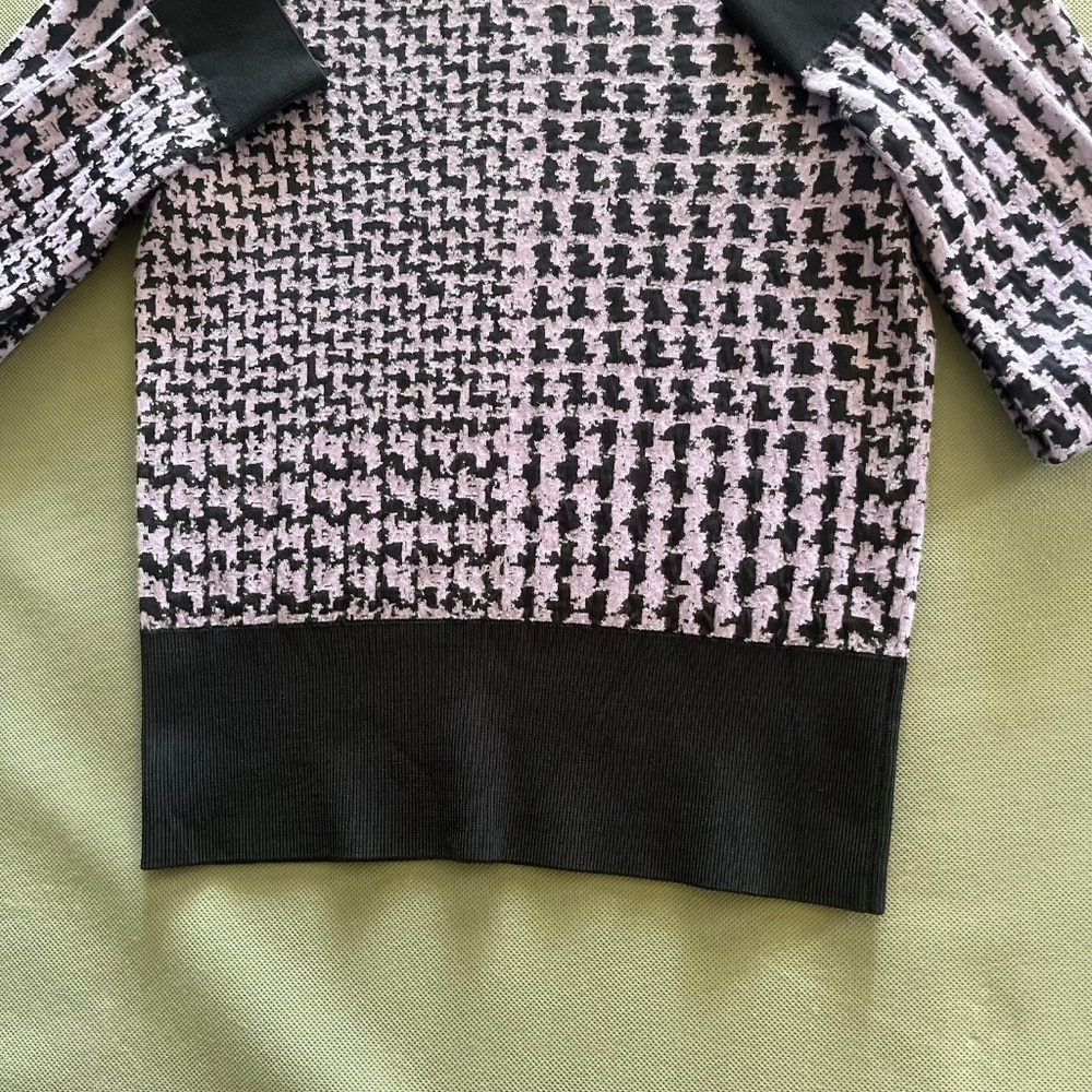 BOSS Favianna Wool & Cotton Blend Sweater in Paisley Purple Fantasy Size X-Small - Picture 10 of 10